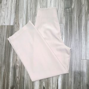 Cream Wide Leg High Waisted Pants